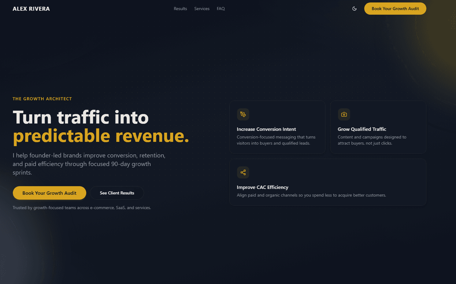 Growth Architect website screenshot